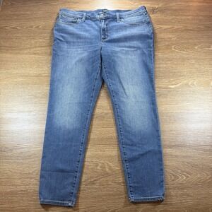 J.Crew Women's 8" Mid-Rise Skinny Jeans Size 33 Blue Stretch Denim